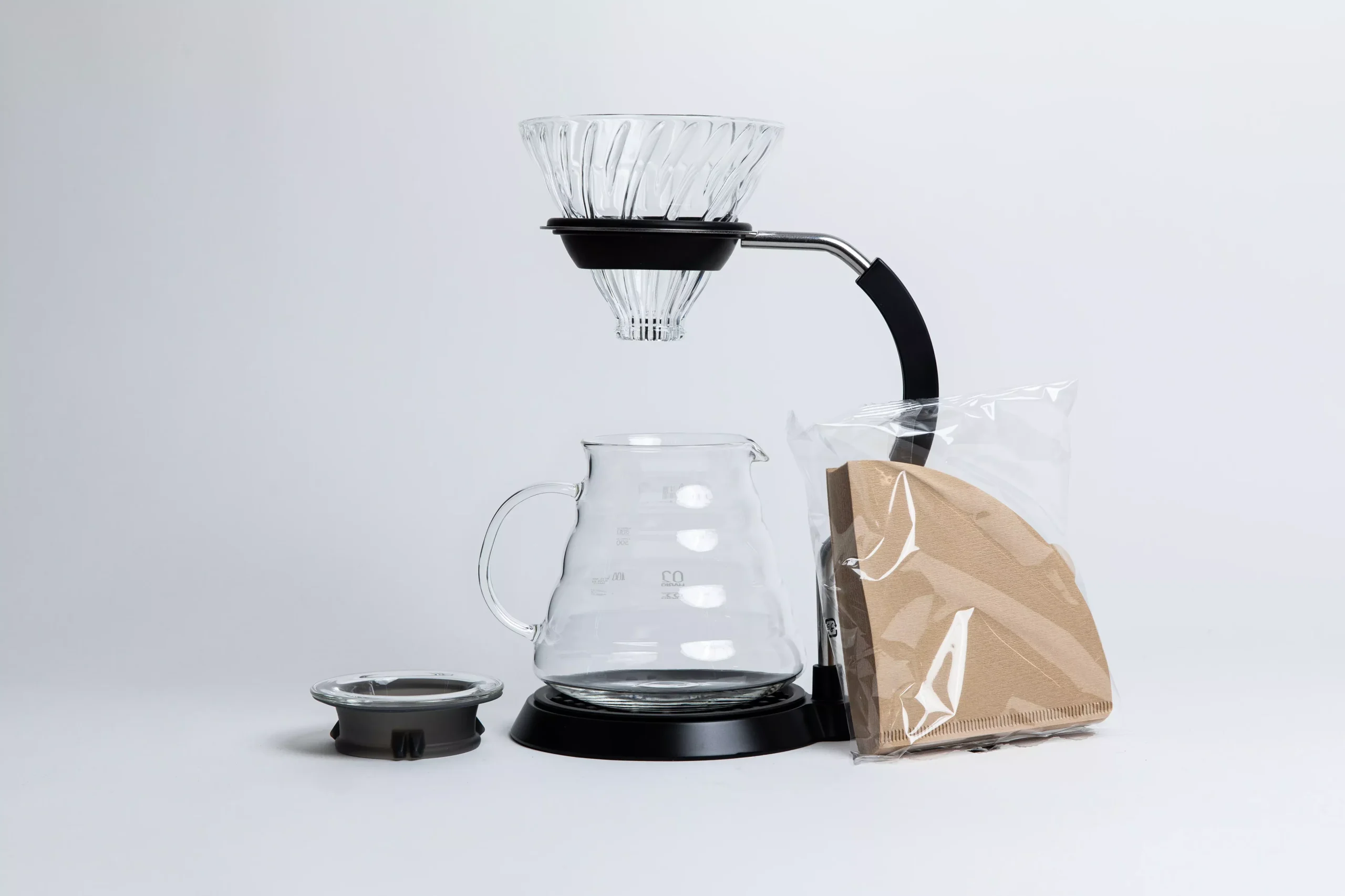 V60 Arm Stand with Glass Dripper Pour Over Set