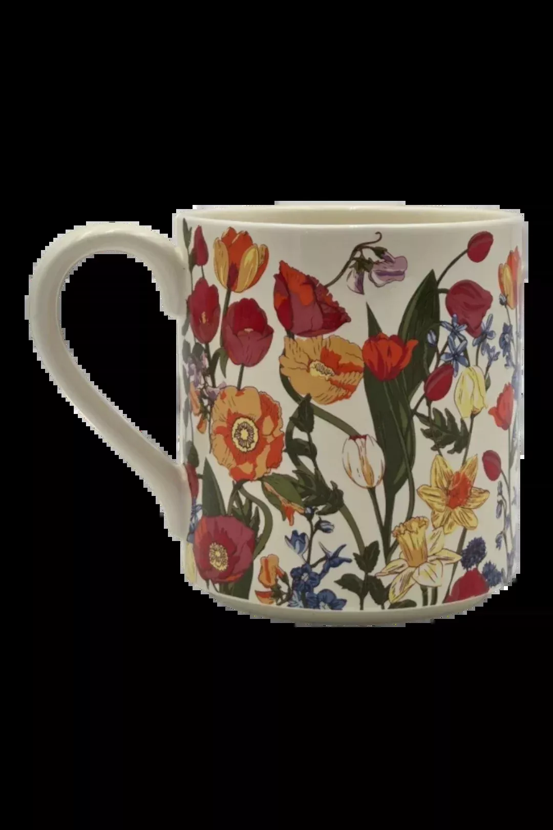 Vera Bradley Meadow Bouquet Tonal Seedpearl 14oz Ceramic Mug