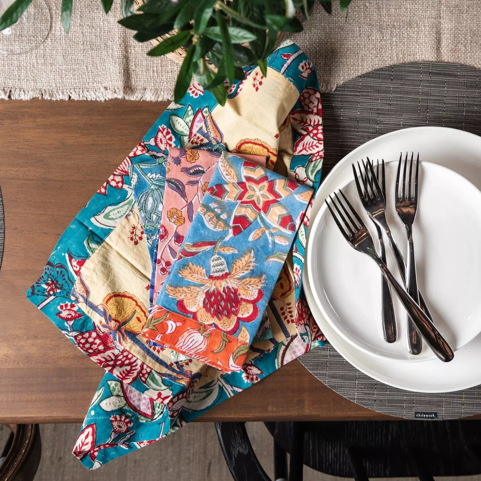Vermont Handmade Napkins in English Garden
