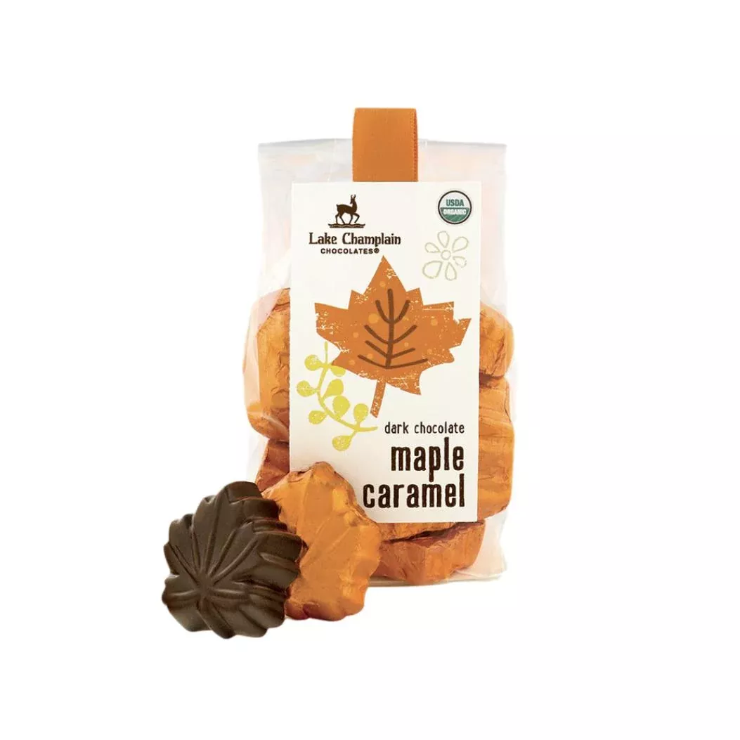 Vermont-Made Maple Caramel Leaf Chocolate Box