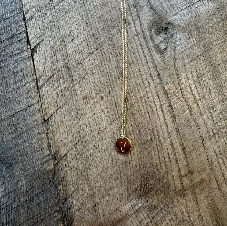 Vermont Outline Necklace