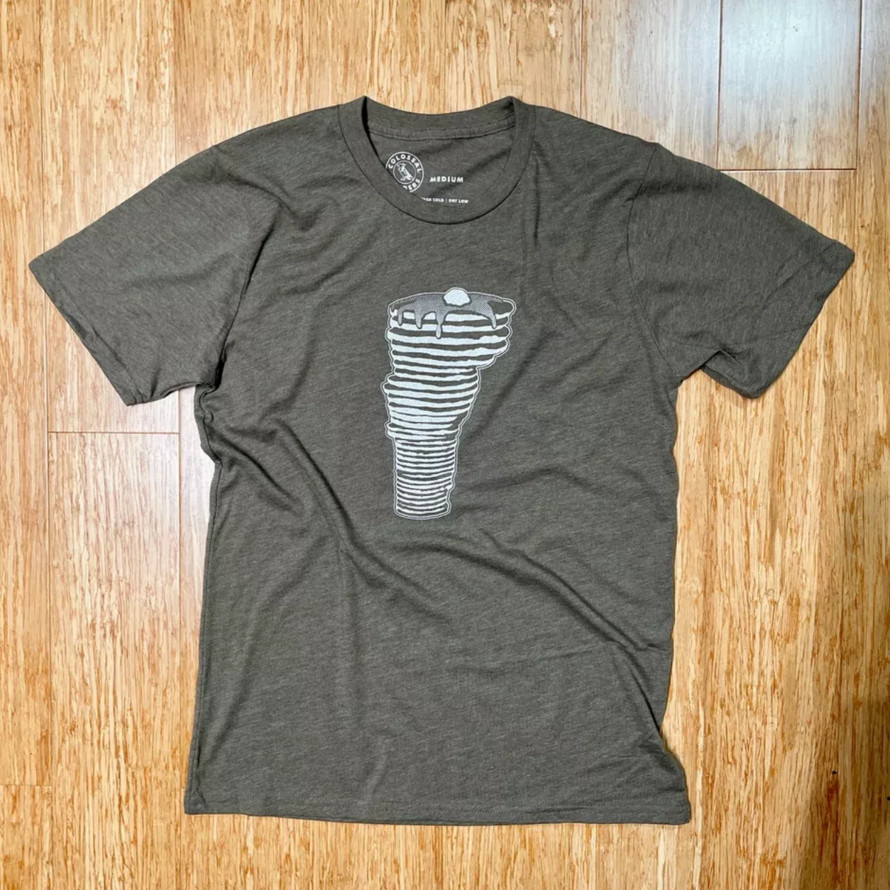 Vermont Pancake Stack T-Shirt - Heather Mocha