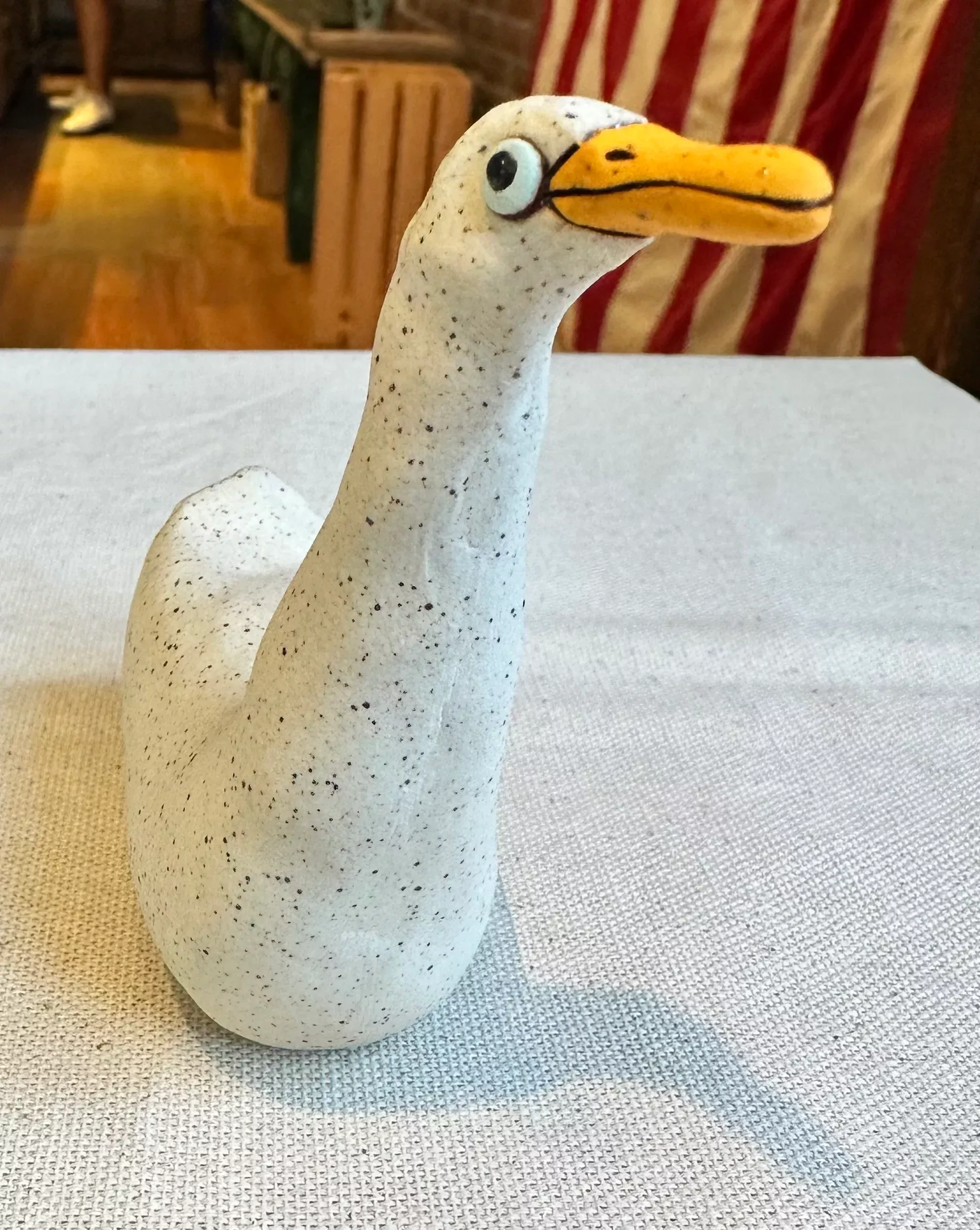 Victory Pottery Ceramic Silly Goose Figurine