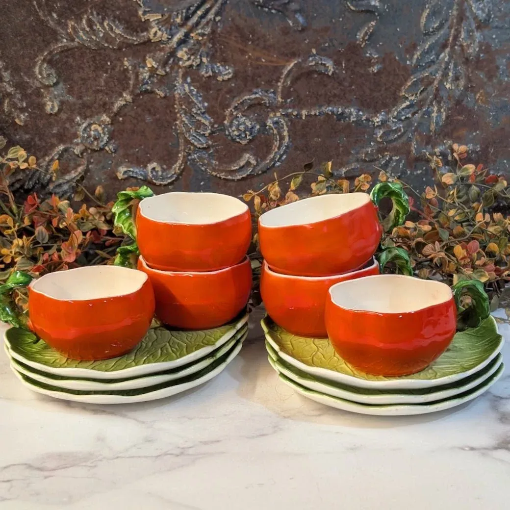 Vintage 1962 Holt Howard Tomato Soup & Sandwich Set for Six