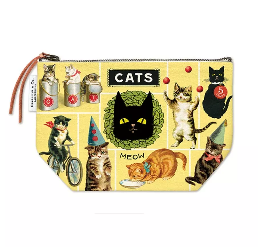 Vintage Cats Zippered Pouch