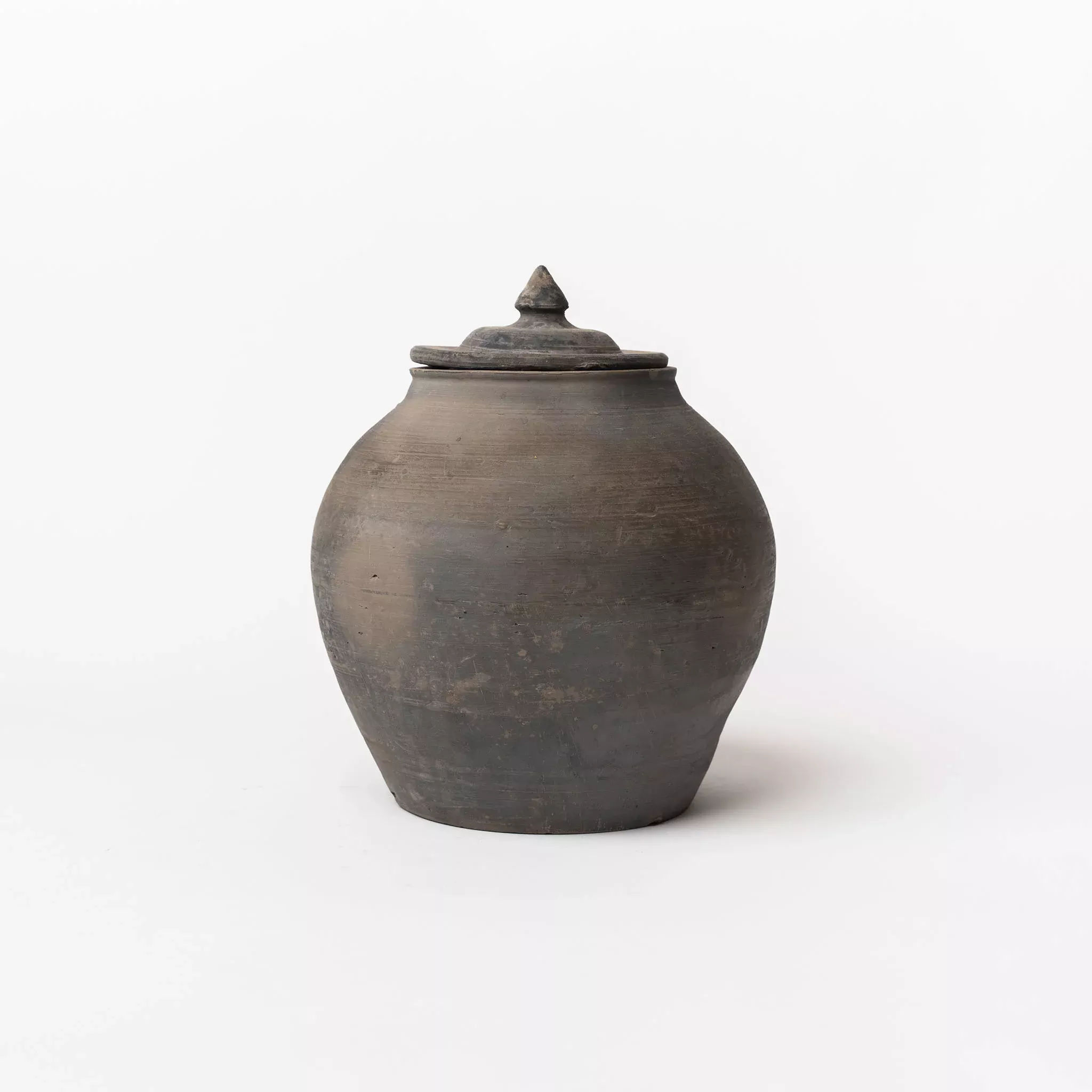 Vintage Lidded Village Jar