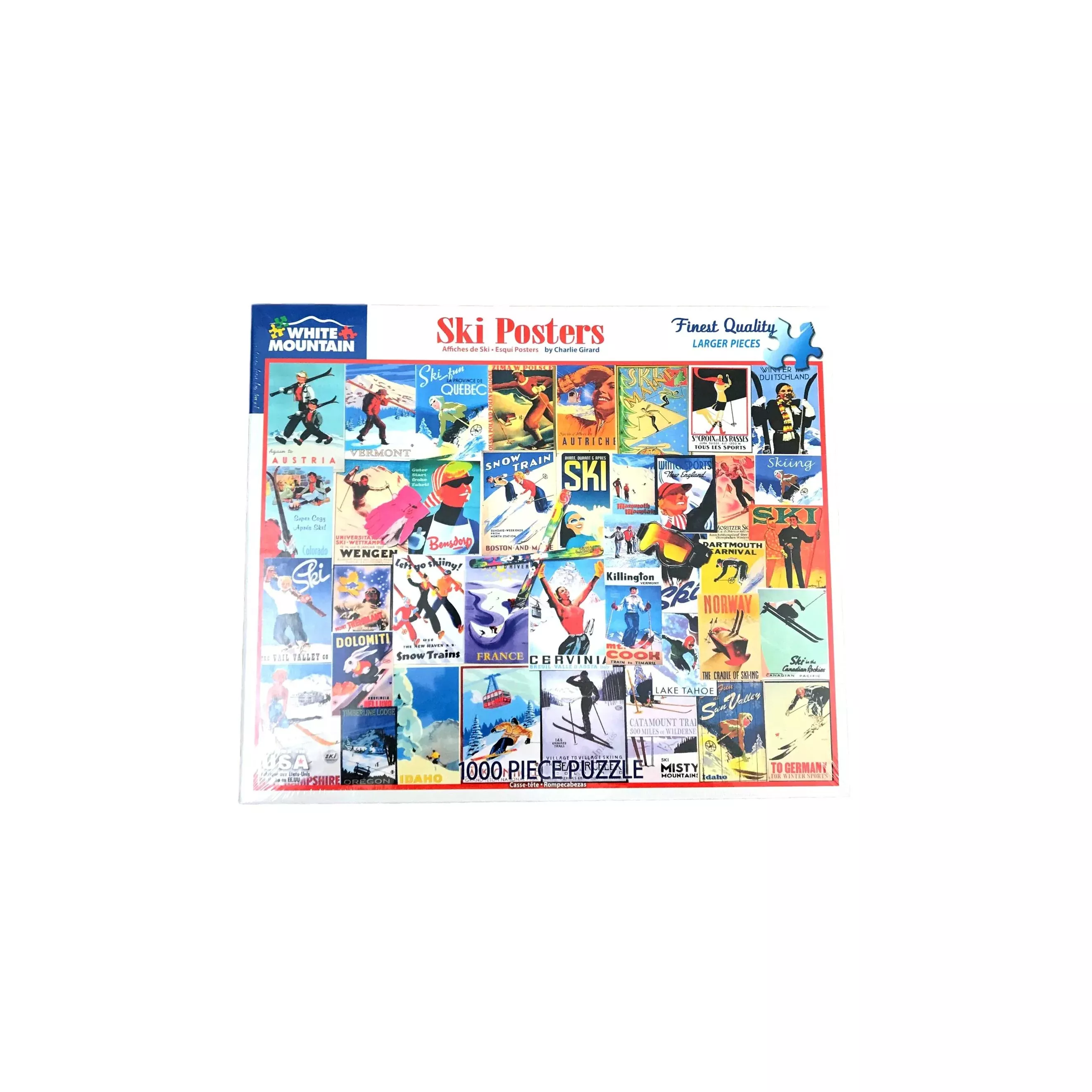 Vintage Ski Posters 1000 Piece Puzzle