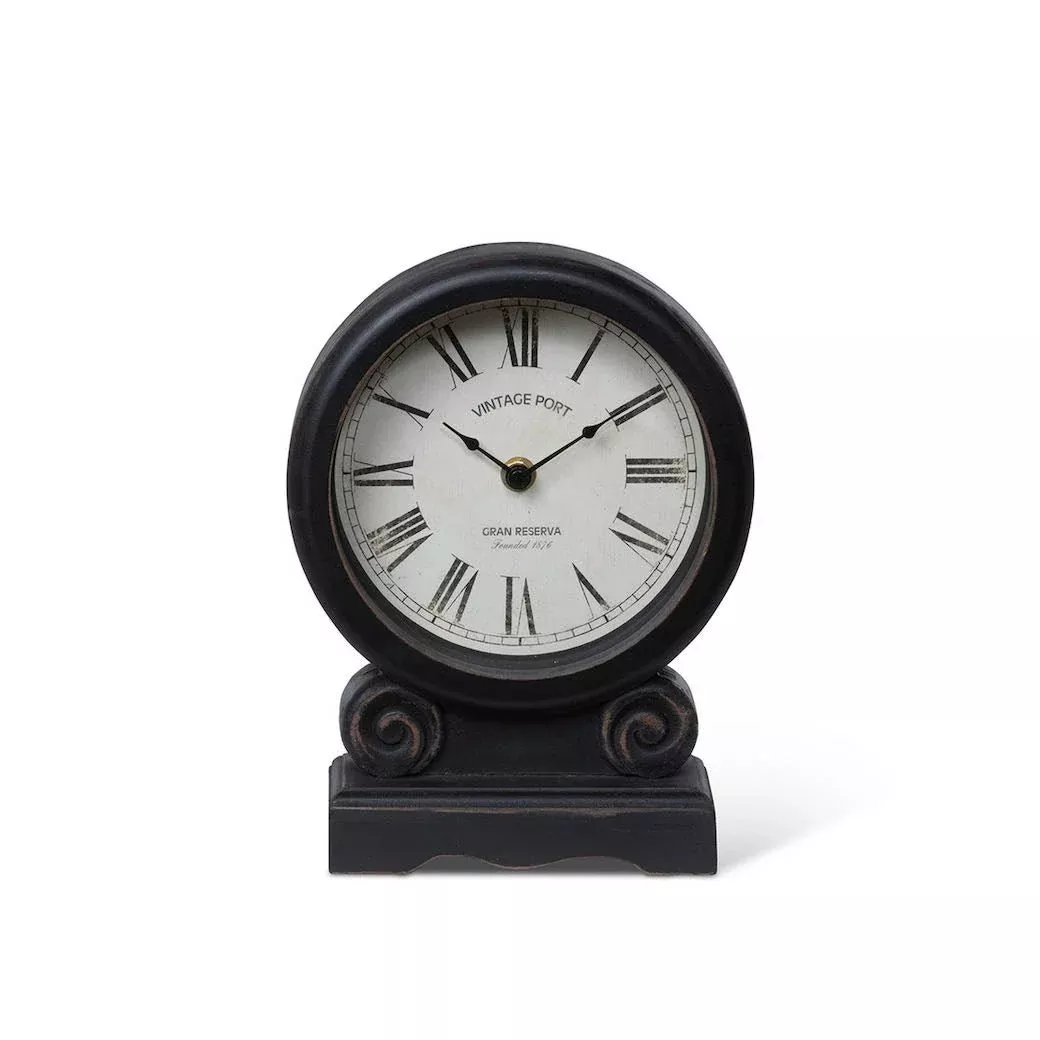 Vintage-Style Battery Operated Wooden Mantel Clock