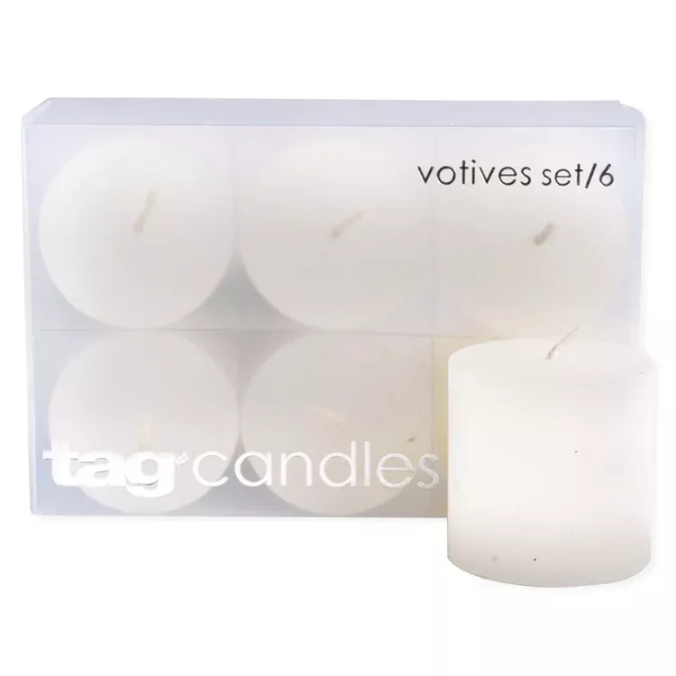 Votive Candles Set of 6 – White