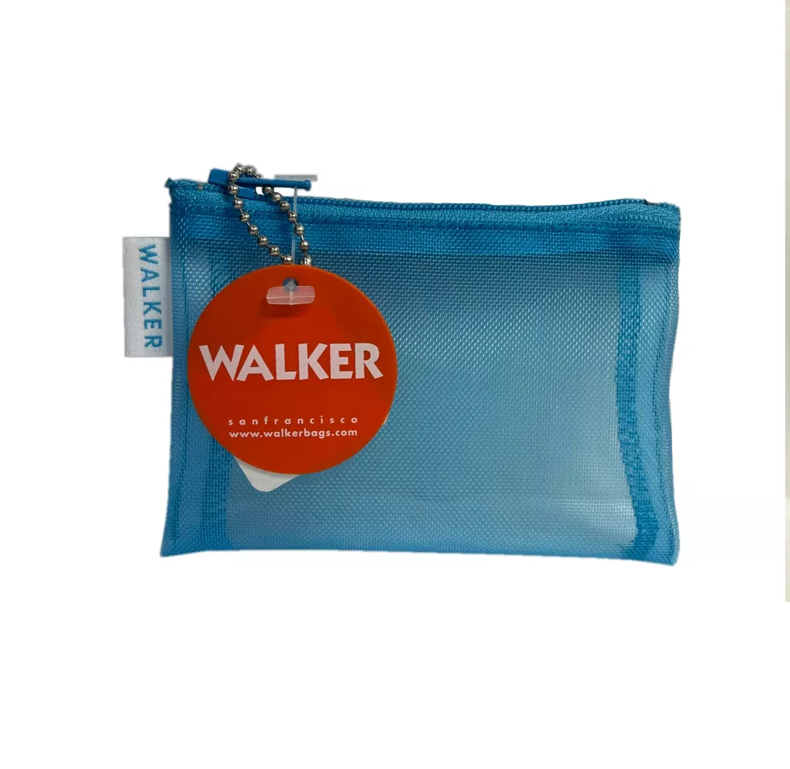 Walker Bags Color Mesh Zip Case– Aqua – 3 x 4"