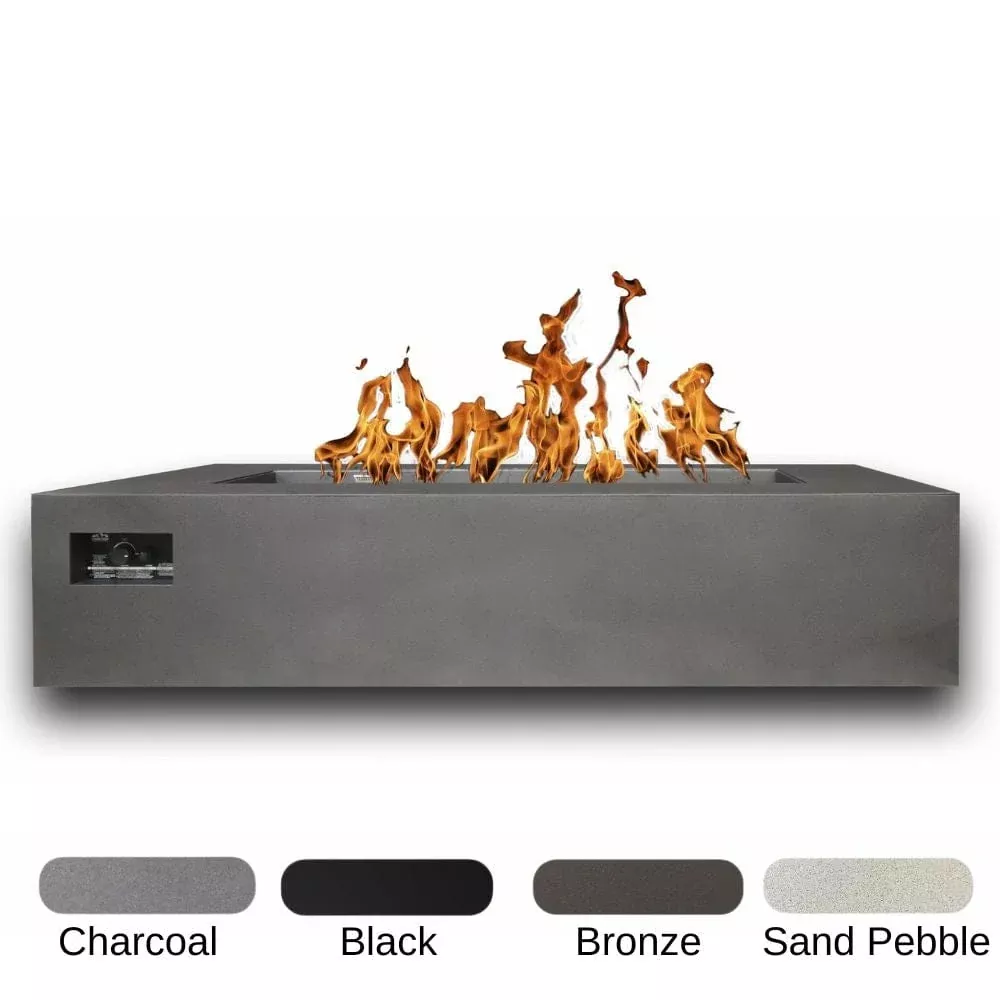 Warming Trends AON 72-inch Powder-Coated Steel Push Button Spark Ignition Rectangular Fire Table