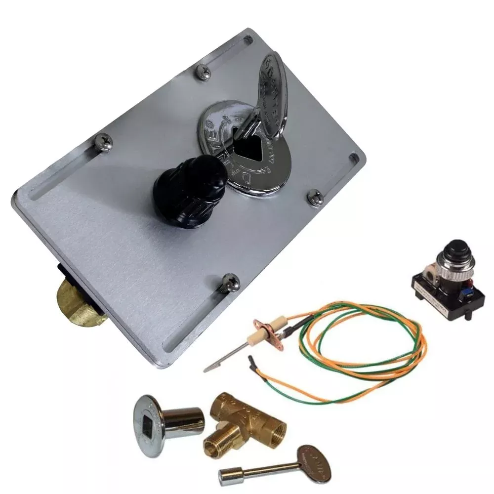 Warming Trends Push Button Spark Ignition Systems Kit, Mounting Bracket, and Key Valve 3/4-Inch PBIK3.0MBRKV34