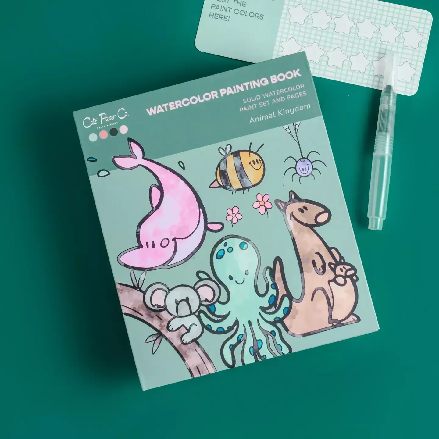 Watercolor Book and Paint Set Animal Kingdom