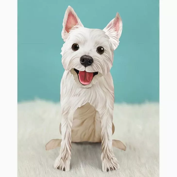 Westie Pop Up Greeting Card