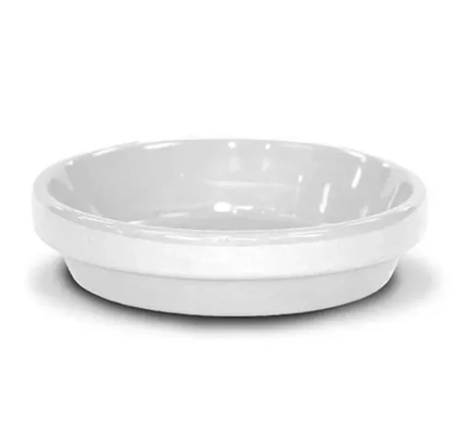 White Ceramic Flower Pot Saucer – 5.75 x .75-In.