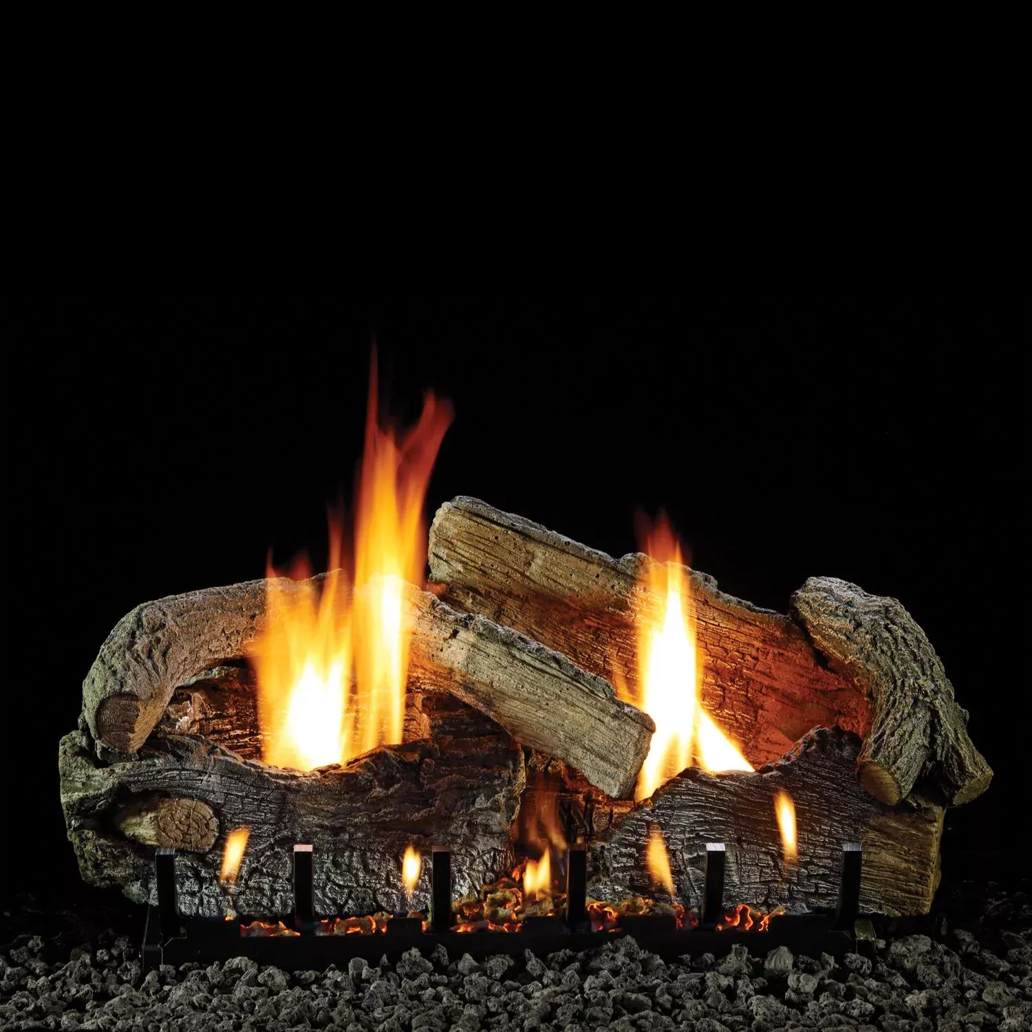 White Mountain Hearth Stacked Aged Oak Ventless Gas Log Set