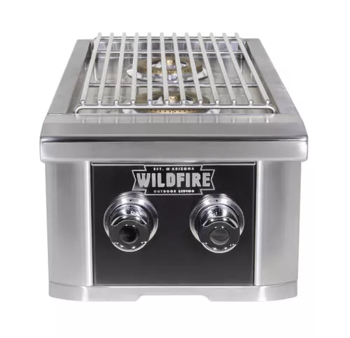 Wildfire Ranch Pro Black Stainless Steel Gas Double Side Burner
