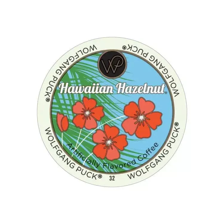 Wolfgang Puck Hawaiian Hazelnut Single Serve Coffee Pods (Box of 24)