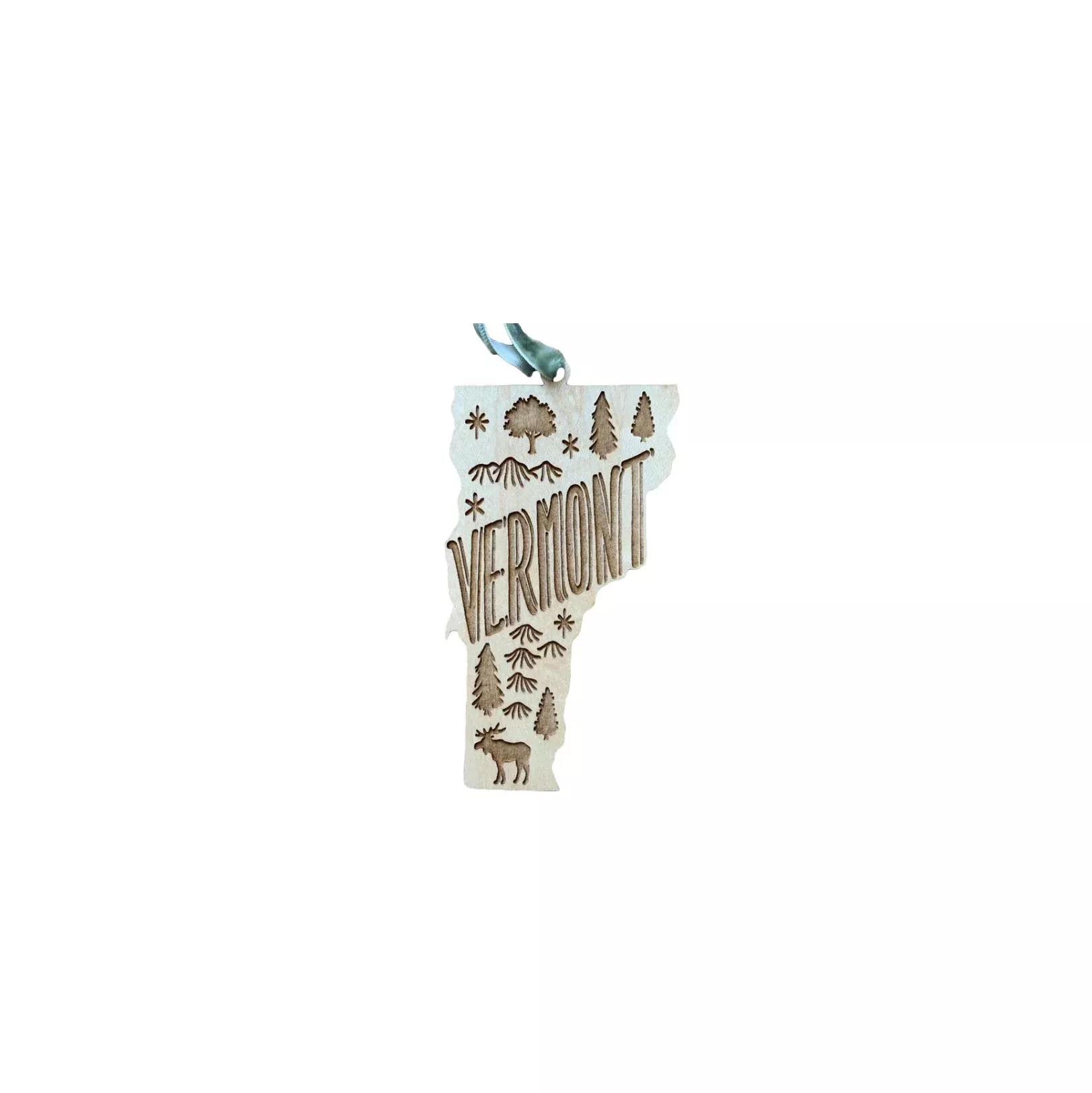 Wood Vermont Ornament
