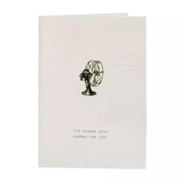 Your Number One Fan Glitter Greeting Card – 3.5" x 5"