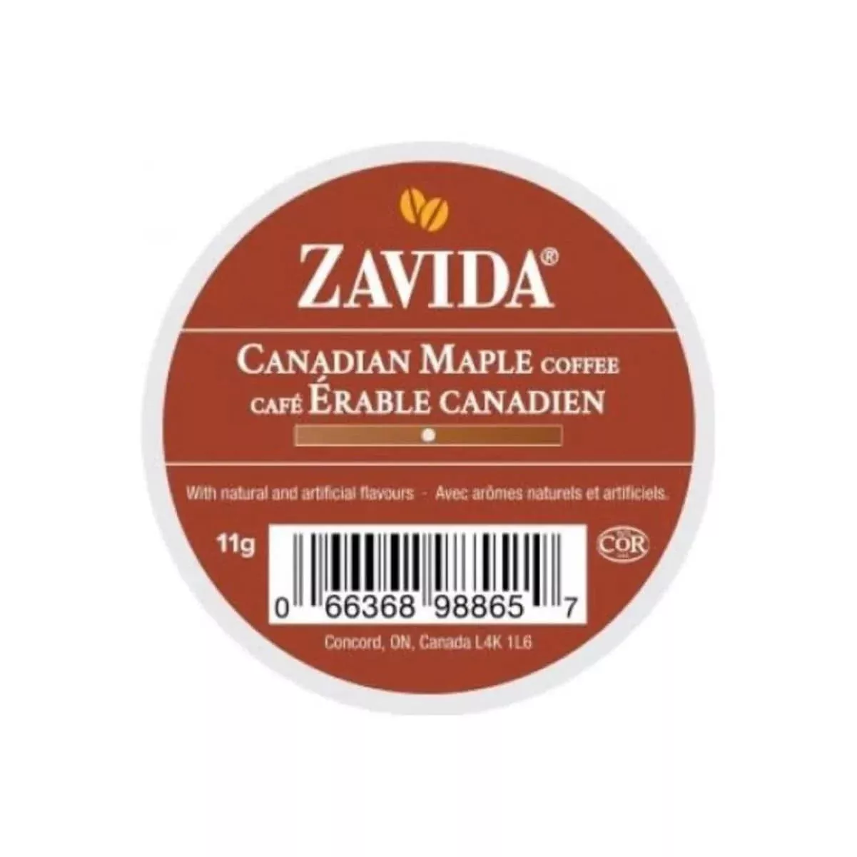Zavida Canadian Maple Single-Serve Coffee Pods (Box of 24)