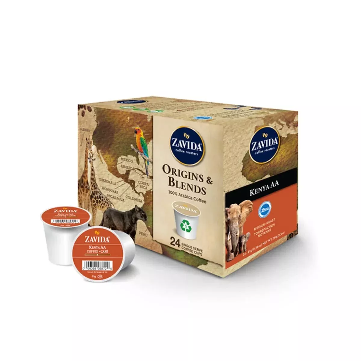 Zavida Kenya AA Single-Serve Coffee Pods (Case of 96)