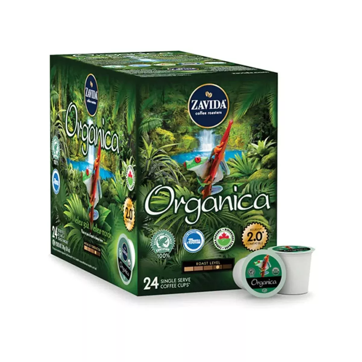 Zavida Organica Medium Roast Single-Serve Coffee Pods (Case of 96)