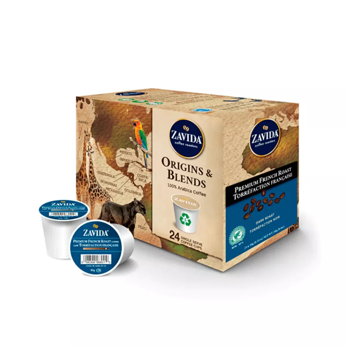 Zavida Premium French Roast Single-Serve Coffee Pods