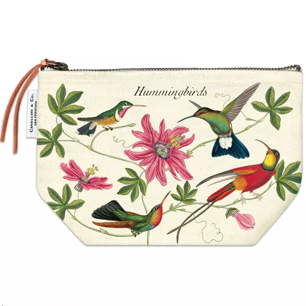 Zippered Hummingbird Pouch