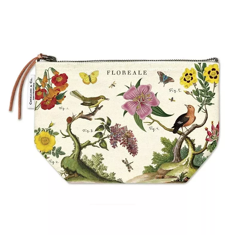 Zippered Pouch Floreale Pattern