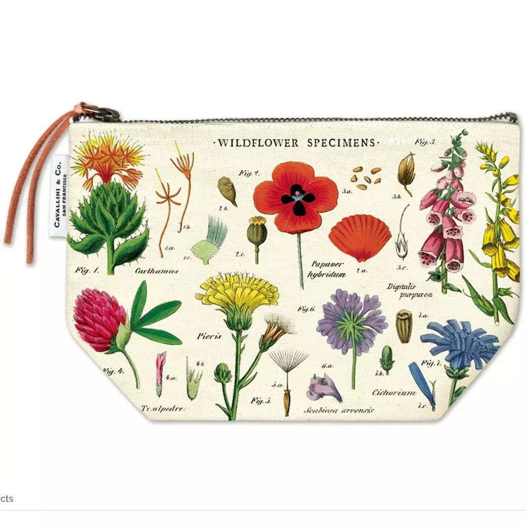 Zippered Pouch Wildflower Specimens